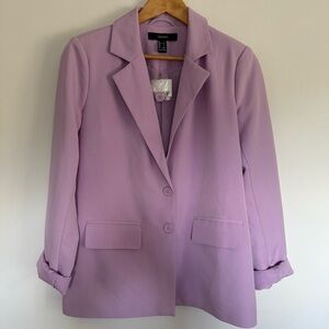 NWT Forever 21 oversized liliac purple blazer Size: Small